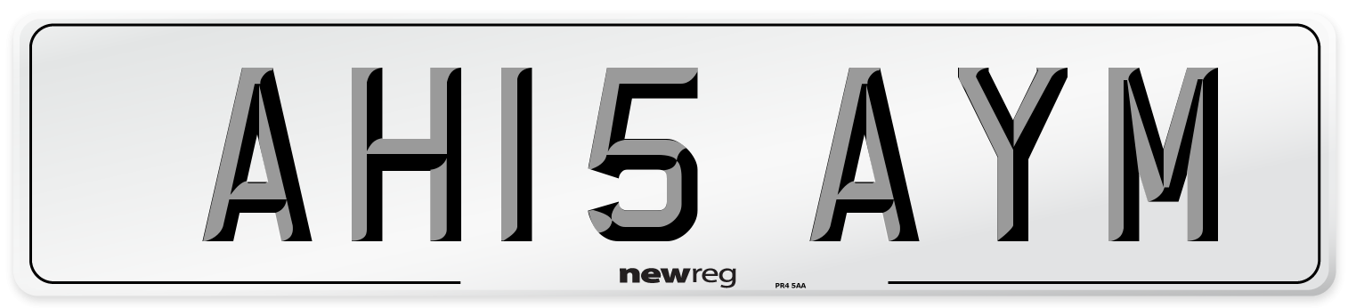 AH15 AYM Number Plate from New Reg